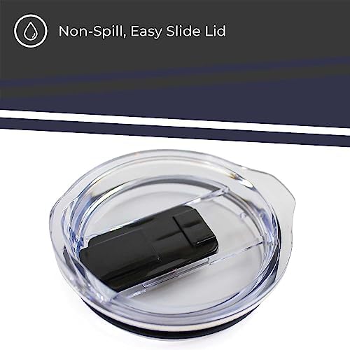 Campus Colors NCAA Stainless Steel Tumbler perfect for Gameday - 18 oz - Double Walled - Keeps Drinks Perfectly Insulated (Auburn Tigers - Navy)