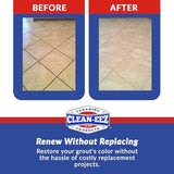 Clean-eez Heavy-Duty Grout Cleaner: Effortless Dirt & Grime Removal for Tile Floors in Bathrooms & Kitchens. Superior Cleaning Results with Bottle & Brush.Ideal for Colored Grout