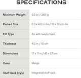 NEMO Equipment Fillo Backpacking & Camping Pillow - Mango/Golden Oak - One Size