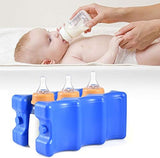 Cold Freezer Cool Ice Packs Double Sided Contoured Reusable Long Lasting for Breast Milk Baby Bottles Cool Storage Insulated Bags, Lunch Box Soda Beer Can Coolers(600g,Set of 4)