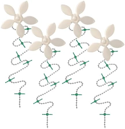 Shower Drain Hair Catcher – Disposable White Flower (4-Pack) – No-Touch Hair Removal for Flat Shower Drains – As Seen on Shark Tank