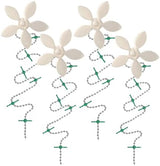 Shower Drain Hair Catcher – Disposable White Flower (4-Pack) – No-Touch Hair Removal for Flat Shower Drains – As Seen on Shark Tank