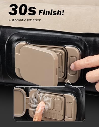 JOYTUTUS SUV Air Mattress Camping Bed,3.0 Thickened Flocking Car Camping Inflatable Mattress,Anti-Leakage,with 2 Pillows & Electric Pump Universal Car Bed for SUV Trunk and Rear Seat