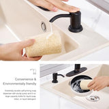 GAGALIFE Soap Dispenser for Kitchen Sink, ABS in Counter Soap Dispenser(Oil Rubbed Bronze), with 17 Ounce Large Pet Soap Bottle, Refill from The Top, Venetian Bronze