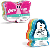 Fit & Fresh Cool Coolers Kids Lunch Box Ice Packs, Slim Ice Packs for Lunch Bags, Multicolored Penguin and Butterfly Set, 8PK