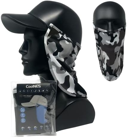 UV Sun Protection Neck Drape Adjustable Multifunctional 2 in 1 Face Covering for Outdoor Fishing - Unisex