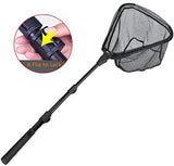 RESTCLOUD Fishing Landing Net with Telescoping Pole Handle, Fishing net Freshwater for Kids Men Women, Extend to 40-63 Inches