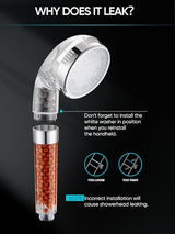 Cobbe Filtered LED Shower Head with Handheld, Color Changing, High Pressure Shower Head with Filter, Water Saving Spray Handheld Showerheads with Hose and Base for Dry Skin & Hair