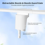 SAMODRA Non-Electric Bidet - Self Cleaning Dual Nozzle (Frontal and Rear Wash) Fresh Water Bidet Toilet Seat Attachment with Independent Adjustable Water Pressure (Classic Black/Silver)
