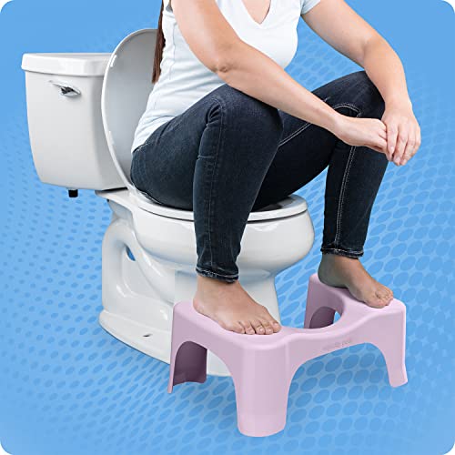 Squatty Potty The Original Bathroom Toilet Stool Curve Lightweight with Sleek and Modern Design, Pink, 7"