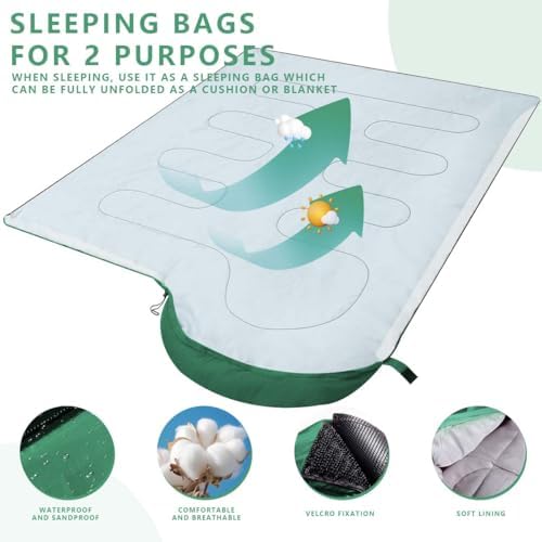 OBTANIM Camping Sleeping Bags Portable Waterproof Sleeping Bag for Adults Kids 4 Seasons Winter, Fall, Spring, Summer Backpacking Hiking Camping Mountaineering Indoor Outdoor Use