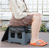 Portable Camping Toilet for Adults - Portable Folding Toilet with Lid,Travel Portable Potty for Adults,Porta Potty Car Toilet,Grey