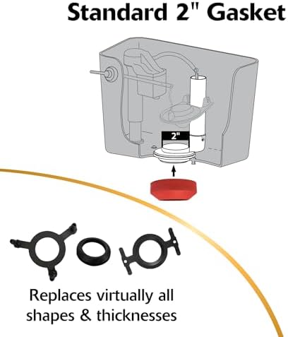 Korky Standard 2-inch Complete Toilet Repair Kit, Fixes: Running, Noisy, No/Slow Refill, and No/Weak Flush Toilets, Easy to Install, 4010MP