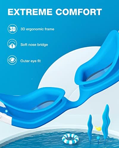 ZIONOR Kids Swim Goggles, G1 MINI UV Protection Anti-Fog Polarized Swimming Goggles for Age 6-14