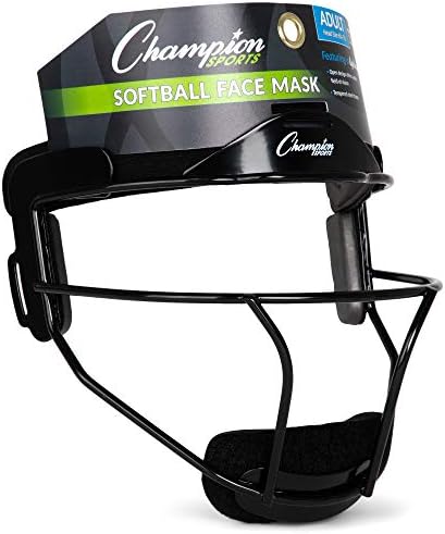 Champion Sports Steel Softball Face Mask - Classic Fielders Masks for Adults - Durable Head Guards - Premium Sports Accessories for Indoors and Outdoors - Multiple Styles