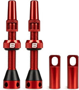 BWSHLF Tubeless Presta Valve Stem 40/44/55/60/65/70/80/100 mm, Super Light Alloy Presta Valve Stem Kit with Valve Core Remover Tool and Valve Stem Caps - Multiple Color and Size Options(Pair)