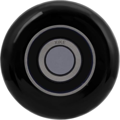 XiKe 12 Pack Black 2" Nylon Garage Door Roller 4" Stem, Quiet/Durable and High Load, Use 6200-2RS Double Seals Precision Bearings.