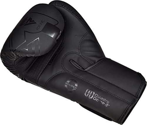 RDX Boxing Gloves, Pro Training Sparring, Maya Hide Leather, Muay Thai MMA Kickboxing, Men Women Adult, Heavy Punching Bag Focus Mitts Pads Workout, Ventilated Palm, Multi Layered, 8 10 12 14 16 18 Oz