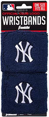 Franklin Sports MLB Team Licensed Baseball Wristbands - MLB Team Logo Sweat Wristbands - Great for Costumes + Uniforms - Pair