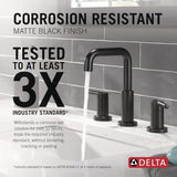 Delta 35849LF-BL Nicoli Bathroom Faucet, Lever Handle, Matte Black