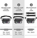 Clear Bag Stadium Approved Large Clear Fanny Pack for Women for Work,Multi-purpose Waist Bag for Travel & Sporting Event