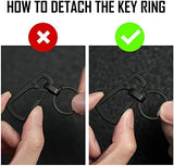 KeyUnity Titanium Carabiner Keychain Clip, Quick Release EDC Key Holder Organizer with Key Ring