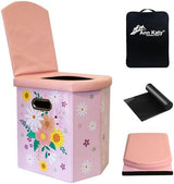 Upgrade XL Portable Toilet for Adults, Extra Large Portable Travel Floding Toilet, Camping Tall Toilets with Lid for Adults and Kids Compact Potty for Car,Hiking,Beach and Camping