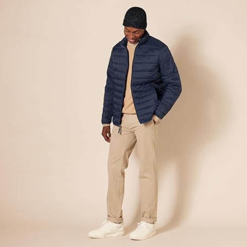 Amazon Essentials Men's Packable Lightweight Water-Resistant Puffer Jacket (Available in Big & Tall)