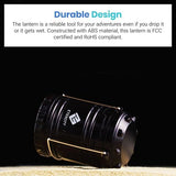 Etekcity Lantern Camping Essentials Lights, Led Flashlight for Power Outages, Tent Lights for Emergency, Survival Gear and Supplies for Hurricane, Battery Operated Lamp, 2 Pack, Black