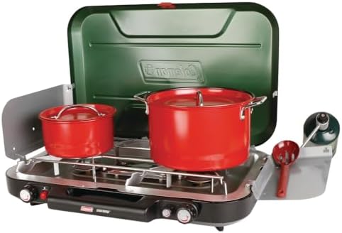 Coleman Classic 3-Burner Propane Camping Stove with InstaStart Ignition, Portable Cooktop with 3 Adjustable Burners & 28,000 BTUs of Power
