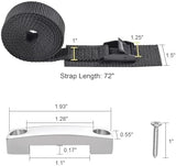 Ayaport Battery Tie Down Strap Battery Box Hold Down Kit 72”, Battery Tie Down Kit, with Stainless Steel Bracket & Screws Used for RV Battery, Accessories