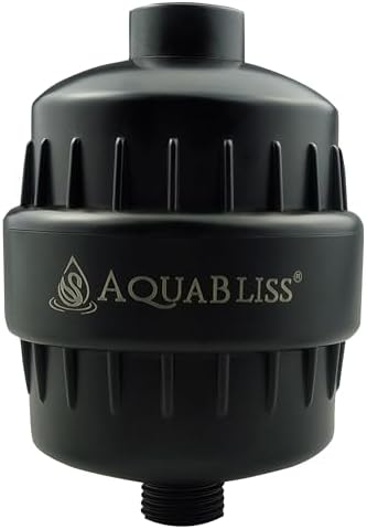 AquaBliss High Output Revitalizing Shower Filter - Reduces Dry Itchy Skin, Dandruff, Eczema, and Dramatically Improves The Condition of Your Skin, Hair and Nails - Matte Black (SF100-BK)