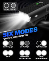 Victoper Bike Light, High Lumens Super Bright Bicycle Lite, 6+4 Modes USB Rechargeable Bike Headlight & Taillight Set, Waterproof Safety Bike Front & Rearlight for Road, Mountain, Night Riding