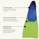 FINIS Long Floating Swim Fins - Training Fins for All Ages - Improves Kick Technique & Body Position