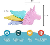 Cool Coolers Kids Lunch Box Ice Packs, Slim Ice Packs for Lunch Bags, Lunch Ice Packs Reusable-Multicolored 4 Pack (Unicorn)
