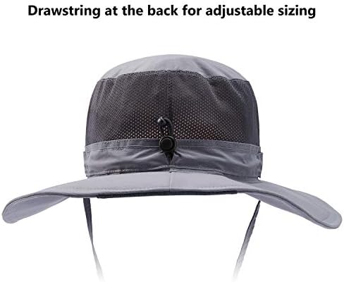 BASSDASH UPF 50+ Sun Fishing Hat Water Resistant with Detachable Neck Flap