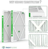 14x14x1 Air Filter 4 Pack, MERV 8 Pleated Dust Defense Air Filters Replacement Air Conditioner HVAC AC Furnace Filter, Durable and Lightweight