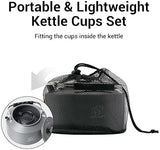 Bulin 2.2L Camping Kettle with 2&4 Stainless Steel Cups for Outdoor Camping Cookware Hiking Backpacking Kitchen Campfire and Picnic, Carrying Bag