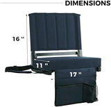 SPORT BEATS Stadium Seats with Back Support Bleacher Chairs with Back and Cushion Thick Padded Bleacher Seats Includes Shoulder Strap