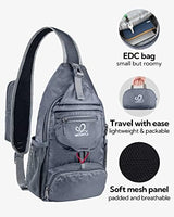 WATERFLY Packable Small Crossbody Sling Backpack Shoulder Chest Bag Daypack for Hiking Traveling