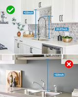 Fapully Commercial Single Handle Pull Down Sprayer Brushed Nickel Kitchen Faucet, Kitchen Sink Faucet with LED Light