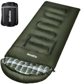 Flannel Sleeping Bag Cotton 0 Degree Cold Weather for Adults XXL Wearable Sleeping Bag 4 Seasons Waterproof with Compression Sack