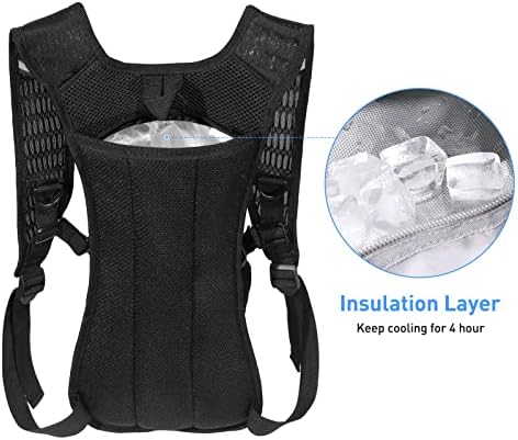 Rave Hydration Pack, Hydration Backpack with 2L Hydration Bladder, Festival Essential Water Backpack for Hiking, Running, Cycling, and Music Festivals
