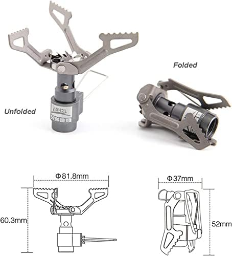 BRS Stove BRS 3000T Stove Titanium Ultralight Backpacking Stove Portable Propane Camping Stove Gas Burner Camp Stove only 26g with Extra O Ring (BRS-3000T Stove)