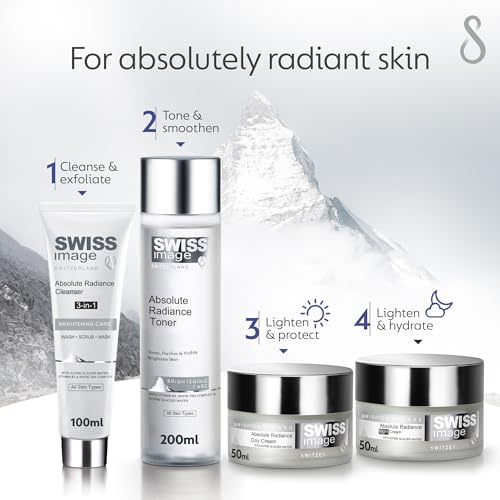 SWISSIMAGE Whitening Care - Absolute Radiance Whitening 3 in 1 Face Wash, Scrub & Mask - Natural Ingredients - Paraben and Phthalate-free - 100ml