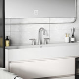 Bathroom Faucets for Sink 3 Hole, Hurran Brushed Nickel Bathroom Sink Faucet with Pop-up Drain and Supply Lines, Stainless Steel Lead-Free Widespread Faucet for Vanity RV, 2 Pack