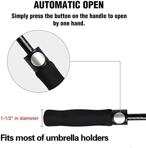 Golf Umbrella Large 58/62/68 Inch Automatic Open Golf Umbrella Extra Large Oversize Double Canopy Vented Umbrella Windproof Waterproof for Men and Women
