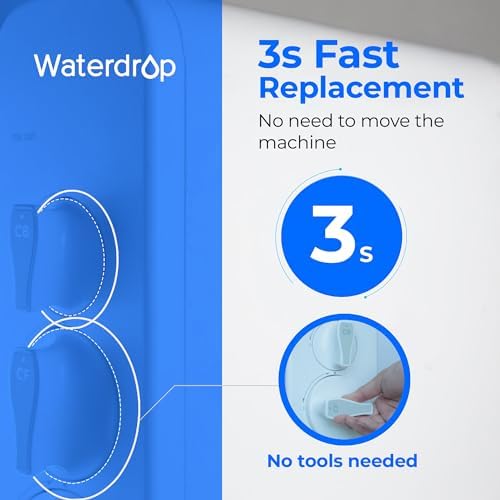 Waterdrop G3 Replacement Filter 1-Year Combo, Pack of 2 WD-G3-CF Filters and 1 WD-G3-CB Filter, Replacement for WD-G3-W, WD-G3P600 and WD-G3P800-W Reverse Osmosis System