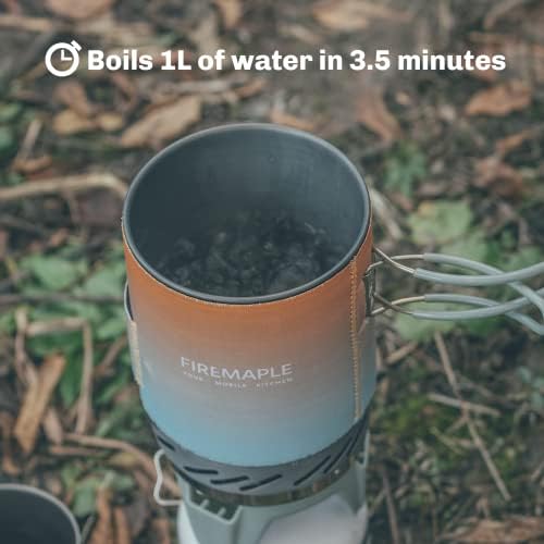 Fire-Maple "Fixed Star 1" Personal Cooking System | Pot/Jet Burner Stove System with Electric Ignition | Ideal for Hiking, Camping, Backpacking, Fishing, Hunting Trips and Emergency Use Multi