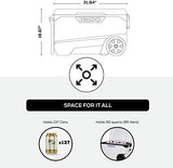 Igloo Marine Ultra 90 QT Cooler, Insulated Cooler Chest with Soft Ride Wheels, Leak-Proof Outdoor Hard Cooler, 5-Day Ice Retention, 137 Can Capacity